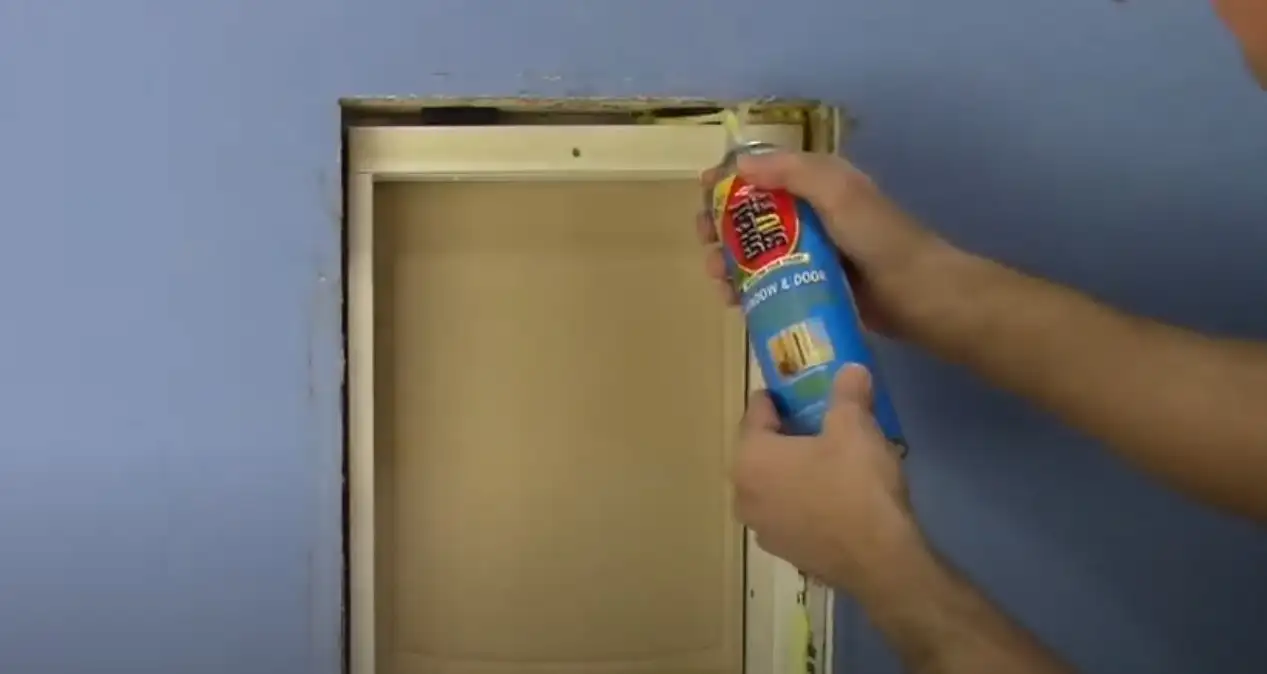 Vidcap showing the air sealing of pet door installation