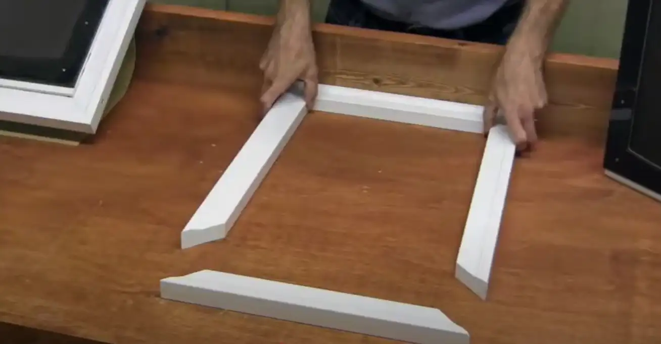 Vidcap showing brick mold casing mid-assembly