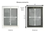 Image showing door measurements.