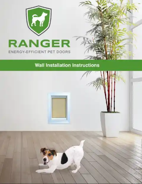 Cover of written instructions for wall-mounted door