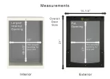 Measurements of large wall mounted door